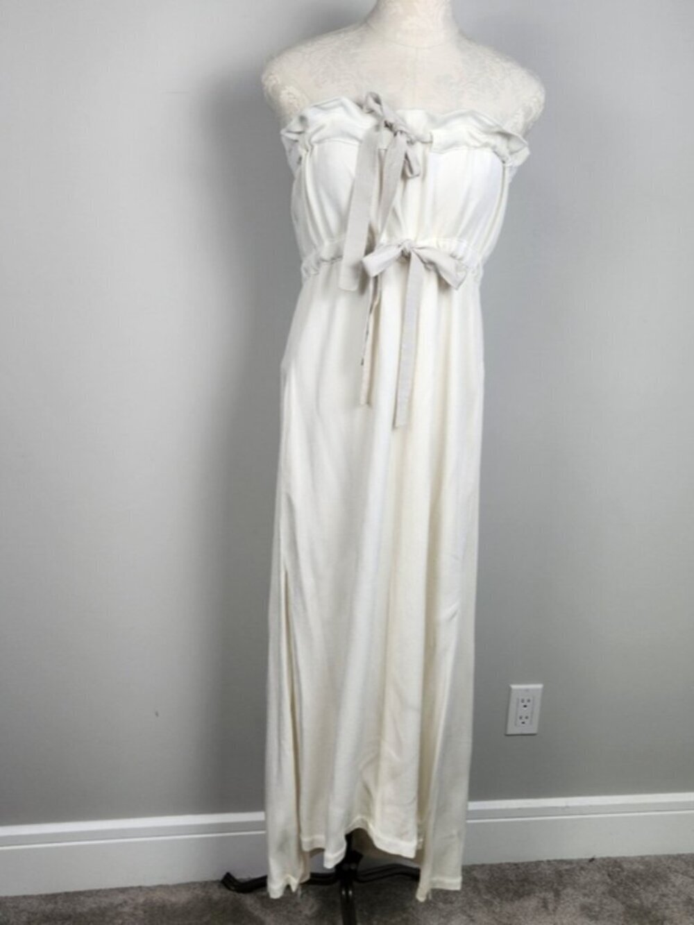 Zero + Maria Cornejo cream size 6 cream strapless dress fits Small to Medium - Picture 2 of 15